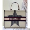 Replicas Christian Dior Dioralps Book Tote Three-Tone Embroidery Cream