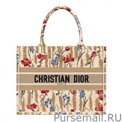 Luxury Christian Dior Small Book Tote Apricot