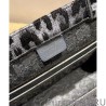 Knockoff Christian Dior Small Book Tote Velvet Mizza Embroidery Gray