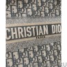 High Christian Dior Small Book Tote With Dior Oblique Embroidery Gray