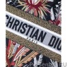 Designer Christian Dior Small Camouflage Embroidered Canvas Book Tote Bag Black