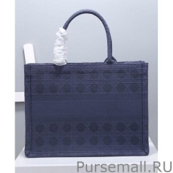 Designer Christian Dior Small Dior Book Tote Bag Dark Blue