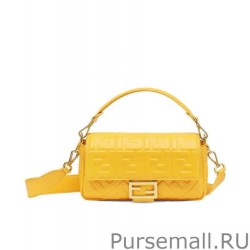 Copy Fendi Baguette Leather Bag 8BR600 Yellow