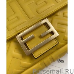 Copy Fendi Baguette Leather Bag 8BR600 Yellow