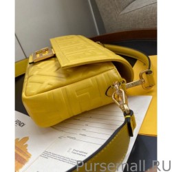 Copy Fendi Baguette Leather Bag 8BR600 Yellow