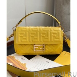 Copy Fendi Baguette Leather Bag 8BR600 Yellow