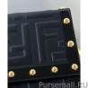 UK Fendi Baguette Trunk Mini Leather Bag 7VA507 Black
