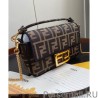 Knockoff Fendi Mini Baguette Fabric Bag 8BS0171 Coffee