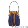 Luxury Mon Tresor denim mini bag Blue