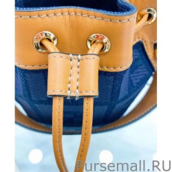 Luxury Mon Tresor denim mini bag Blue