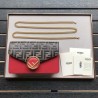 Luxury 553745 F coining calfskin Mini Clutch Red