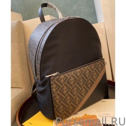 Top Fendi Nylon Backpack 7VZ042 Coffee