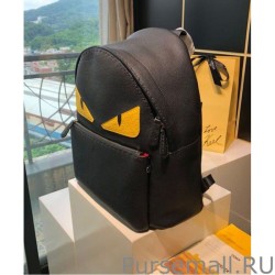 High Fendi Bag Bugs Leather Backpack Black