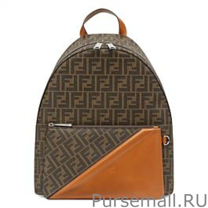 High Fendi Fabric Backpack 7VZ042 Coffee