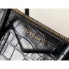 Top Quality Givenchy Antigona Crocodile Pattern Tote Handle Bag Black