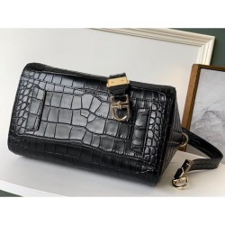 Top Quality Givenchy Antigona Crocodile Pattern Tote Handle Bag Black