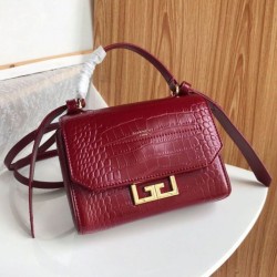 Replicas Givenchy Eden Mini Crocodile Pattern Bag Claret