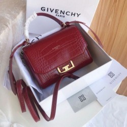 Replicas Givenchy Eden Mini Crocodile Pattern Bag Claret