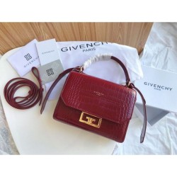 Replicas Givenchy Eden Mini Crocodile Pattern Bag Claret