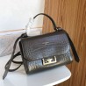 Replicas Givenchy Eden Mini Crocodile Pattern Bag Dark Green