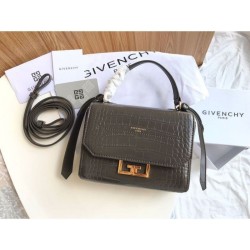 Replicas Givenchy Eden Mini Crocodile Pattern Bag Dark Green