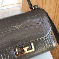 Replicas Givenchy Eden Mini Crocodile Pattern Bag Dark Green