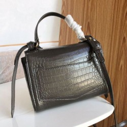 Replicas Givenchy Eden Mini Crocodile Pattern Bag Dark Green