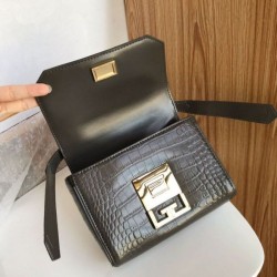 Replicas Givenchy Eden Mini Crocodile Pattern Bag Dark Green