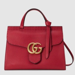 High Quality Gucci GG Marmont Leather Top Handle Bags 421890 A7M0T 6339