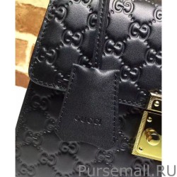 Wholesale Gucci Padlock small Gucci Signature top handle Bag 453188 Black