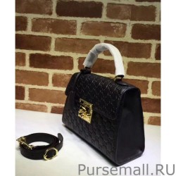 Wholesale Gucci Padlock small Gucci Signature top handle Bag 453188 Black