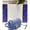 High Quality GG Marmont Denim Mini Bag 446744 Blue
