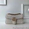 UK GG Marmont Matelasse Mini Bag 443497 White