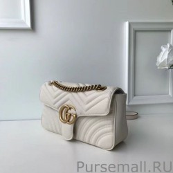 UK GG Marmont Matelasse Mini Bag 443497 White