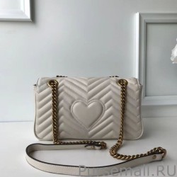 UK GG Marmont Matelasse Mini Bag 443497 White