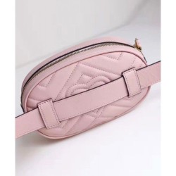 Top GG Marmont Matelasse Leather Belt Bag 476434 Pink