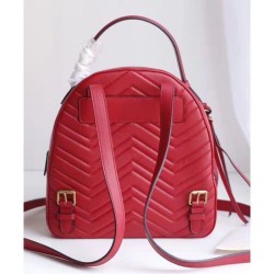 Wholesale GG Marmont Quilted Leather Backpack Bag 476671 Red