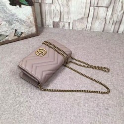 AAA+ GG Marmont Studs Mini Should Bag 488426 Nude