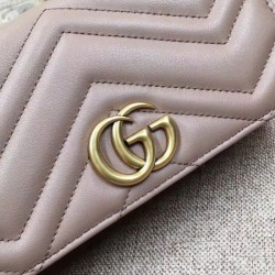 AAA+ GG Marmont Studs Mini Should Bag 488426 Nude