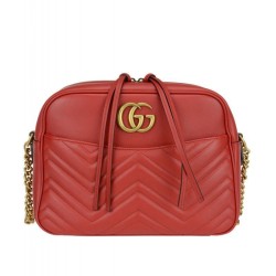 Top Quality GG Marmont Matelasse Shoulder Bag 443499 Red