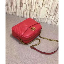 Top Quality GG Marmont Matelasse Shoulder Bag 443499 Red