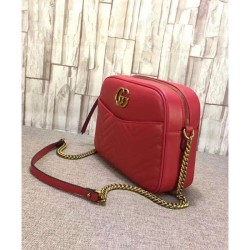 Top Quality GG Marmont Matelasse Shoulder Bag 443499 Red