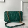 Best GG Marmont Matelasse Mini Bag 443497 Green