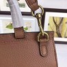 Inspired GG Marmont leather top handle bag 42189 Brown