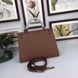 Inspired GG Marmont leather top handle bag 42189 Brown