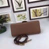 Inspired GG Marmont leather top handle bag 42189 Brown