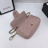Designer GG Marmont matelasse Leather Super Mini Bag 476433 Pink