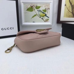 Designer GG Marmont matelasse Leather Super Mini Bag 476433 Pink