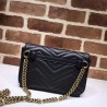 Luxury GG Marmont Matelassé Shoulder Bag 476809 Black