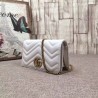 UK GG Marmont Studs Mini Should Bag 488426 White